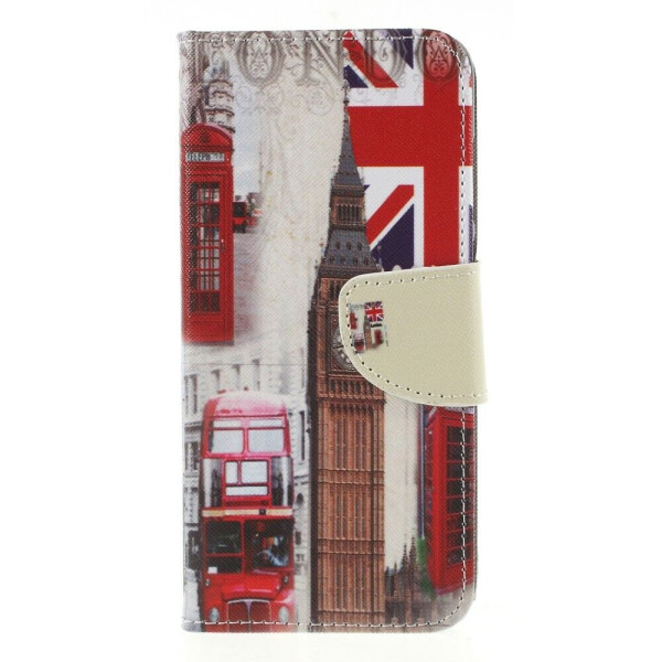 

Чехол-книжка Deexe Color Wallet для Huawei Y6 2018 - London Elements
