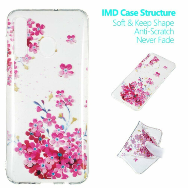 

Силиконовый (TPU) чехол Deexe Pretty Glossy для Samsung Galaxy A50 (A505) - Pink Flowers