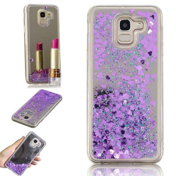 

Силиконовая (TPU) накладка Deexe Fashion Glitter для Samsung Galaxy J6 2018 (J600) - Purple