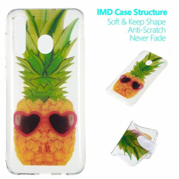 

Силиконовый (TPU) чехол Deexe Pretty Glossy для Samsung Galaxy A50 (A505) - Pineapple