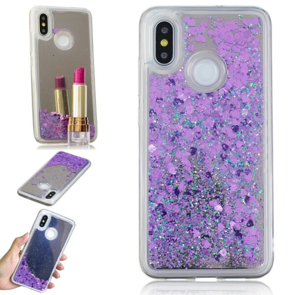 

Силиконовая (TPU) накладка Deexe Fashion Glitter для Xiaomi Mi 8 - Purple
