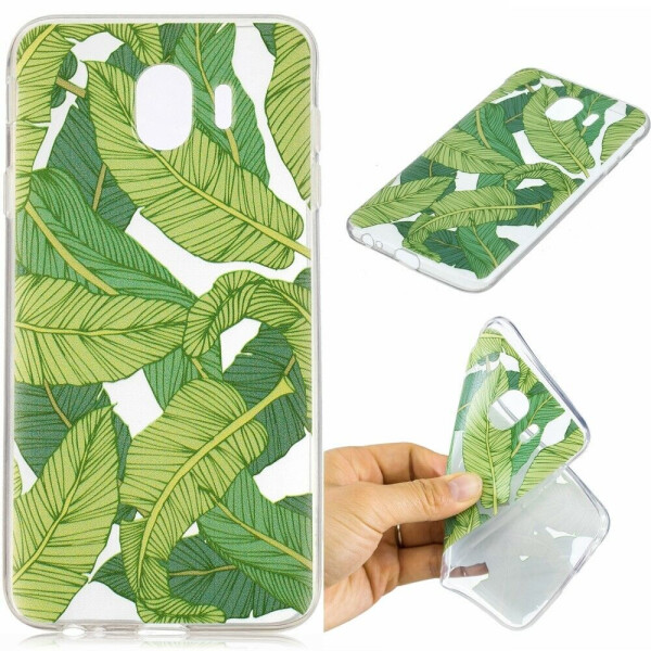 

Силиконовый (TPU) чехол Deexe Pretty Glossy для Samsung Galaxy J4 2018 (J400) - Leaf Pattern