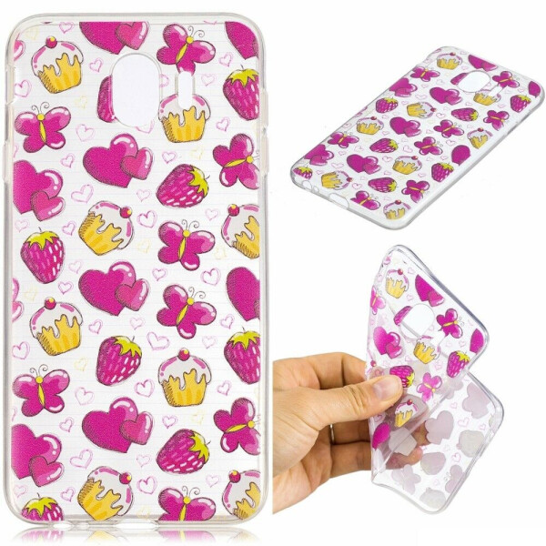 

Силиконовый (TPU) чехол Deexe Pretty Glossy для Samsung Galaxy J4 2018 (J400) - Sweet Pattern