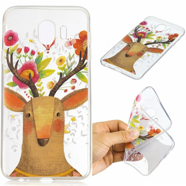 

Силиконовый (TPU) чехол Deexe Pretty Glossy для Samsung Galaxy J4 2018 (J400) - Elk