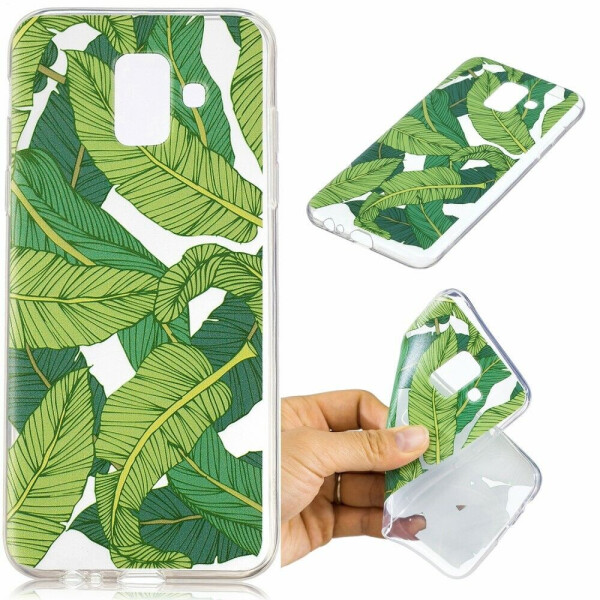 

Силиконовый (TPU) чехол Deexe Pretty Glossy для Samsung Galaxy A6 2018 (A600) - Leaf Pattern