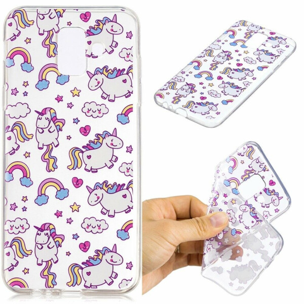 

Силиконовый (TPU) чехол Deexe Pretty Glossy для Samsung Galaxy A6 2018 (A600) - Unicorn Pattern B