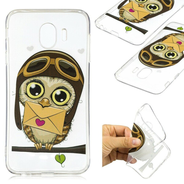 

Силиконовый (TPU) чехол Deexe Pretty Glossy для Samsung Galaxy J4 2018 (J400) - Owl