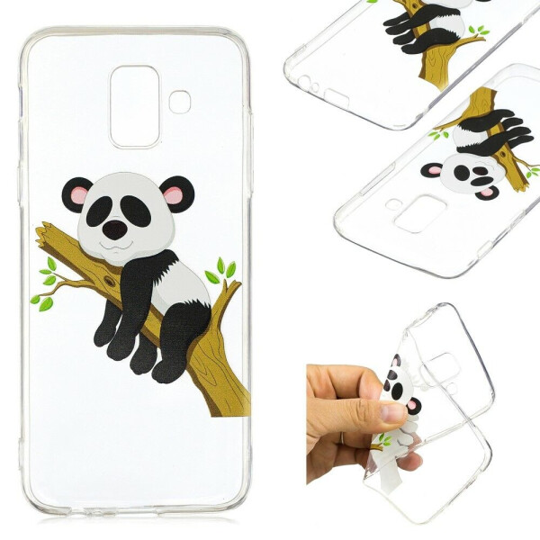 

Силиконовый (TPU) чехол Deexe Pretty Glossy для Samsung Galaxy A6 2018 (A600) - Panda Climbing Tree
