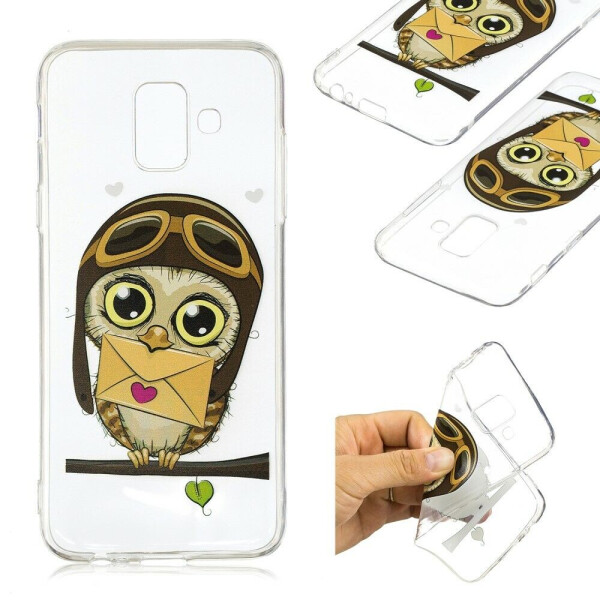 

Силиконовый (TPU) чехол Deexe Pretty Glossy для Samsung Galaxy A6 2018 (A600) - Owl