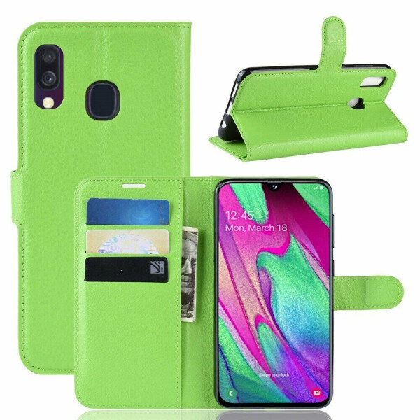 

Чехол-книжка Deexe Book Type для Samsung Galaxy A40 (А405) - Green