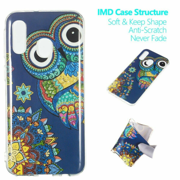 

Силиконовый (TPU) чехол Deexe LumiCase для Samsung Galaxy A40 (А405) - Owl Pattern