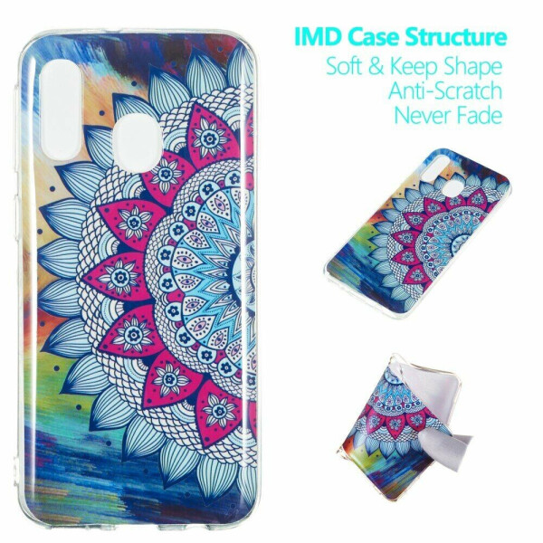 

Силиконовый (TPU) чехол Deexe LumiCase для Samsung Galaxy A40 (А405) - Flower Pattern