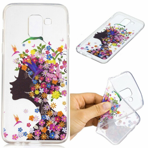 

Силиконовый (TPU) чехол Deexe Pretty Glossy для Samsung Galaxy J6 2018 (J600) - Flowered Girl