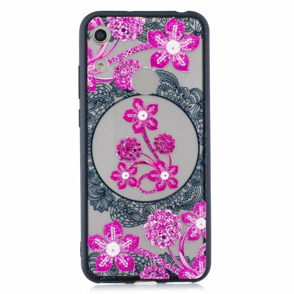 

Силиконовый (TPU) чехол UniCase Shiny Flowers для Huawei Honor 8A / Honor 8A Prime / Y6s 2019 - Pink Flower