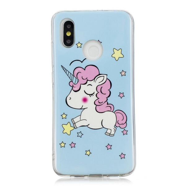 

Чехол силиконовый (TPU) Deexe LumiCase для Xiaomi Mi 8 - Shy Unicorn