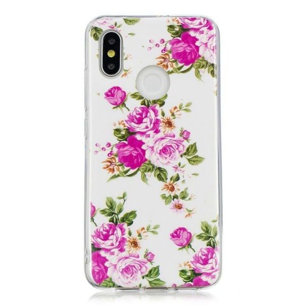 

Чехол силиконовый (TPU) Deexe LumiCase для Xiaomi Mi 8 - Blooming Flower