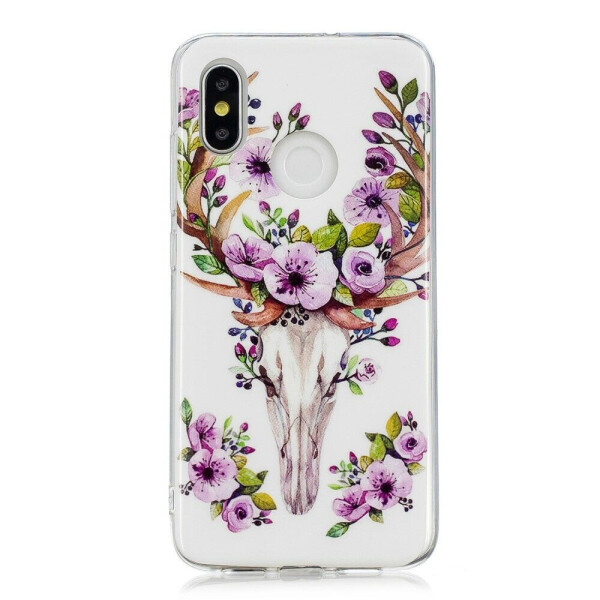 

Силиконовый (TPU) Deexe LumiCase для Xiaomi Mi 8 - Flowered Elk
