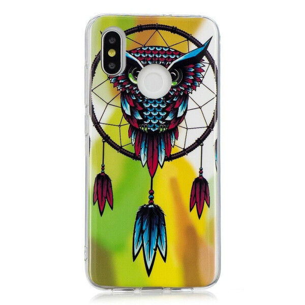 

Чехол силиконовый (TPU) Deexe LumiCase для Xiaomi Mi 8 - Owl and Dream Catcher