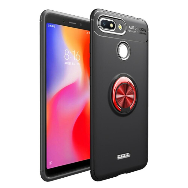 

Защитный чехол UniCase Magnetic Ring для Xiaomi Redmi 6 - Black / Red