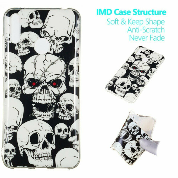 

Силиконовый (TPU) чехол Deexe LumiCase для Huawei Y7 (2019) - Cool Skulls