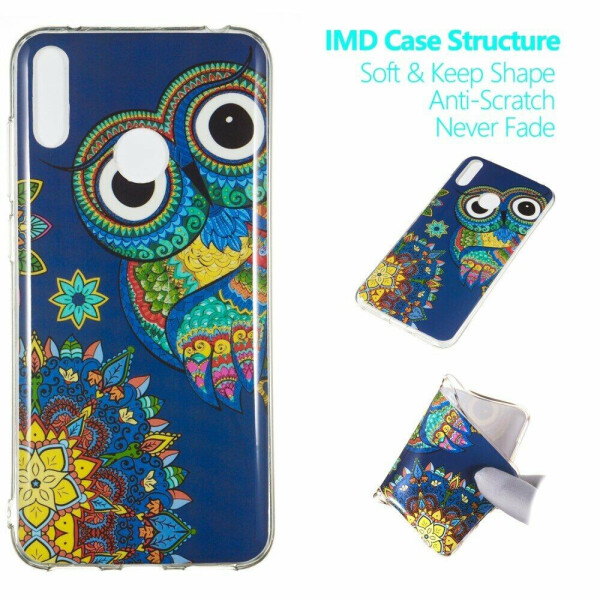 

Силиконовый (TPU) чехол Deexe LumiCase для Huawei Y7 (2019) - Owl Pattern
