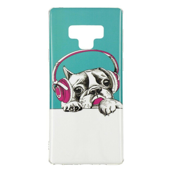 

Силиконовый (TPU) Deexe LumiCase для Samsung Galaxy Note 9 (N960) - Pug Wearing Headphone