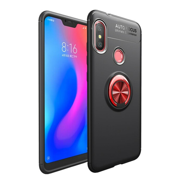 

Защитный чехол UniCase Magnetic Ring для Xiaomi Redmi 6 Pro / Mi A2 Lite - Black / Red