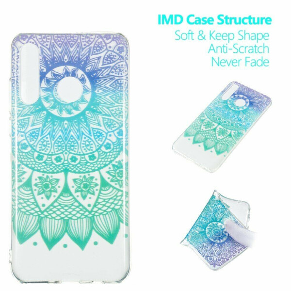 

Силиконовый (TPU) чехол Deexe Pretty Glossy для Huawei P30 Lite - Cyan Mandala