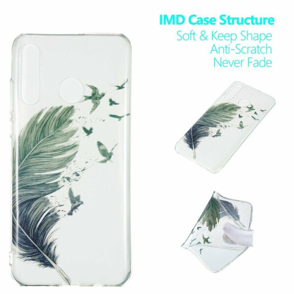 

Силиконовый (TPU) чехол Deexe Pretty Glossy для Huawei P30 Lite - Feather and Bird