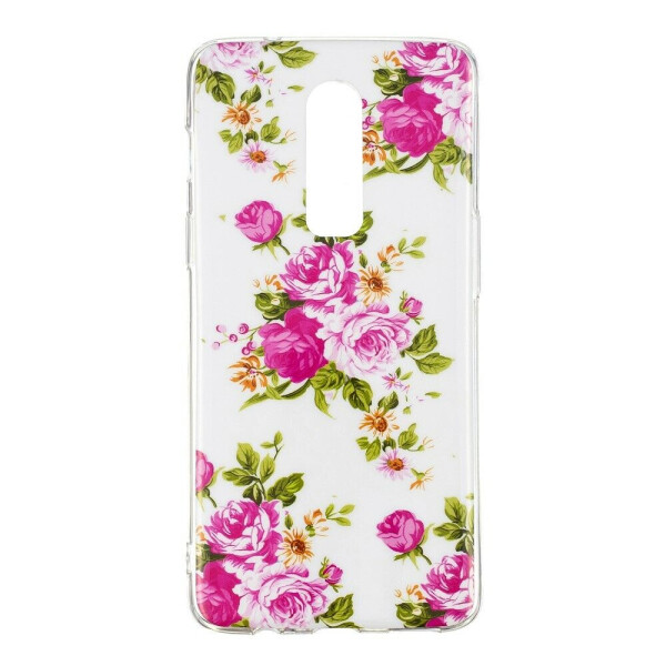 

Чехол силиконовый (TPU) Deexe LumiCase для OnePlus 6 - Vivid Flowers