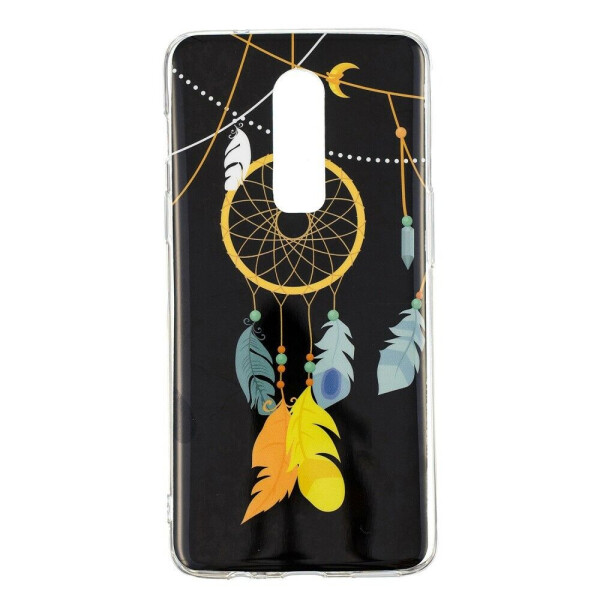 

Чехол силиконовый (TPU) Deexe LumiCase для OnePlus 6 - Feather Dream Catcher