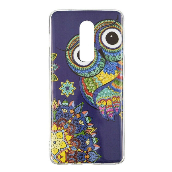 

Чехол силиконовый (TPU) Deexe LumiCase для OnePlus 6 - Owl Pattern