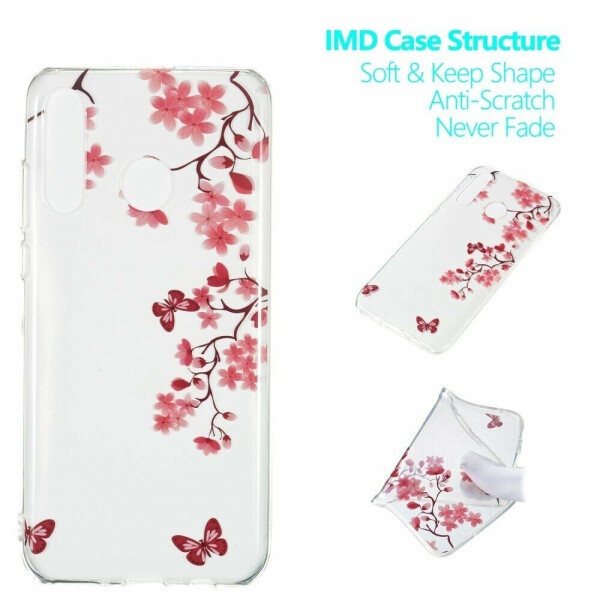 

Силиконовый (TPU) чехол Deexe Pretty Glossy для Huawei P30 Lite - Flower and Butterfly