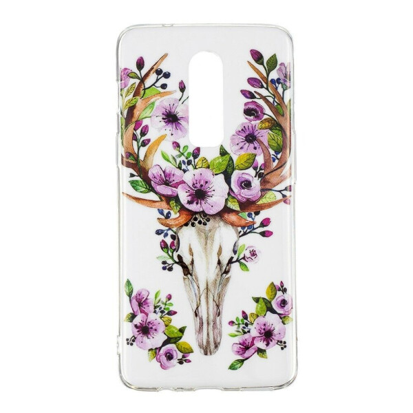 

Чехол силиконовый (TPU) Deexe LumiCase для OnePlus 6 - Flowered Elk