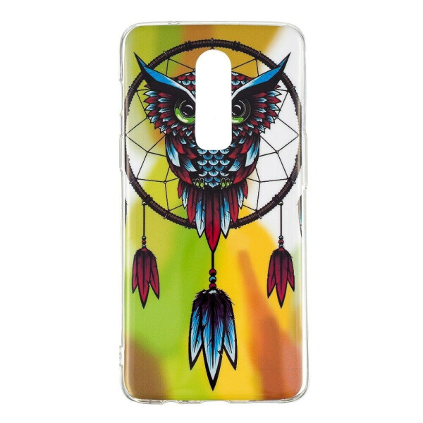 

Чехол силиконовый (TPU) Deexe LumiCase для OnePlus 6 - Owl Dream Catcher