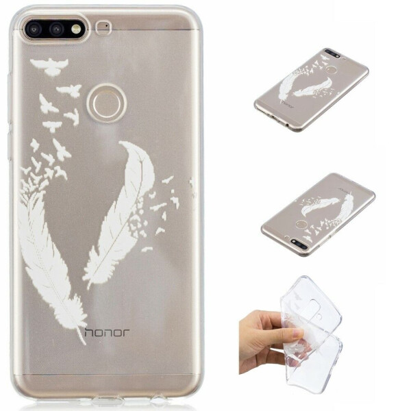 

Силиконовый (TPU) чехол Deexe Pretty Glossy для Huawei Y6 2018 - White Quill Pen
