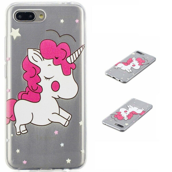 

Силиконовый (TPU) чехол Deexe Pretty Glossy для Huawei Honor 10 - Unicorn