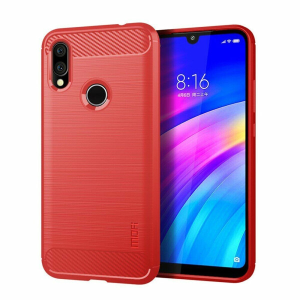 

Защитный чехол MOFI Carbon Fiber для Xiaomi Redmi 7 - Red