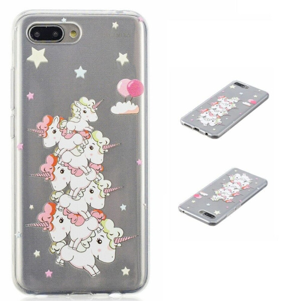 

Силиконовый (TPU) чехол Deexe Pretty Glossy для Huawei Honor 10 - Star and Unicorn