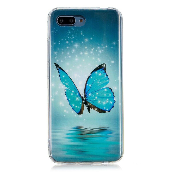 

Чехол силиконовый (TPU) Deexe LumiCase для Huawei Honor 10 - Blue Butterfly