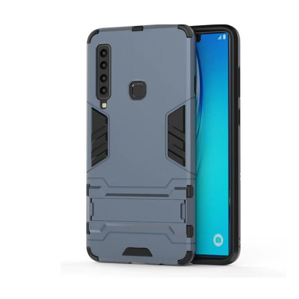 

-подставка ударопрочный Transformer для Samsung Galaxy A9 (2018) с мощной защитой корпуса (Металл / Gun Metal) (682518)