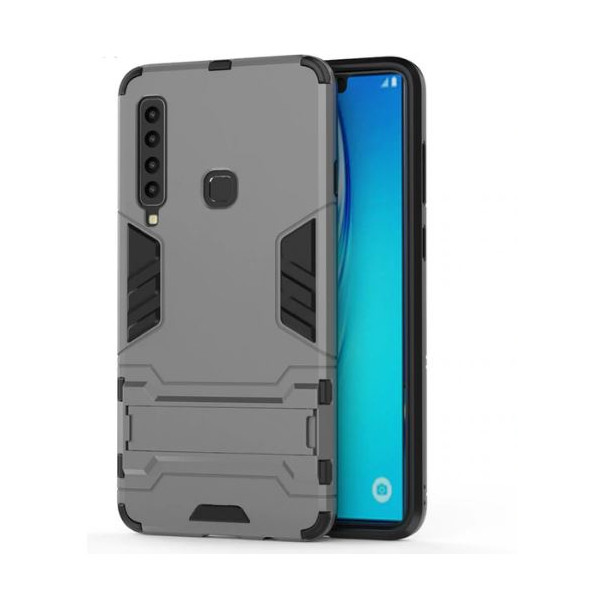 

-подставка ударопрочный Transformer для Samsung Galaxy A9 (2018) с мощной защитой корпуса (Серый / Metal slate) (682520)