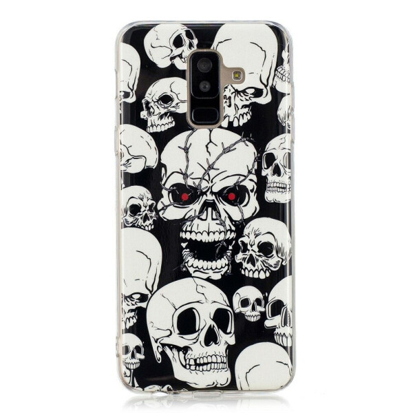 

Силиконовый (TPU) Deexe LumiCase для Samsung Galaxy A6+ 2018 (A605) - Skulls