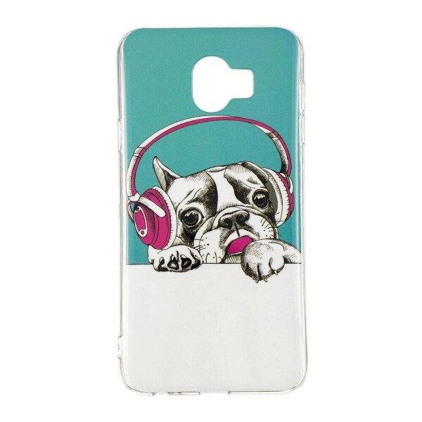 

Чехол силиконовый (TPU) Deexe LumiCase для Samsung Galaxy J6 2018 (J600) - Pug Wearing Headphone
