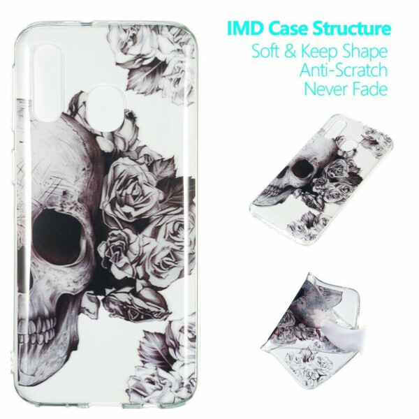 

Силиконовый (TPU) чехол Deexe Pretty Glossy для Samsung Galaxy A40 (А405) - Cool Skull