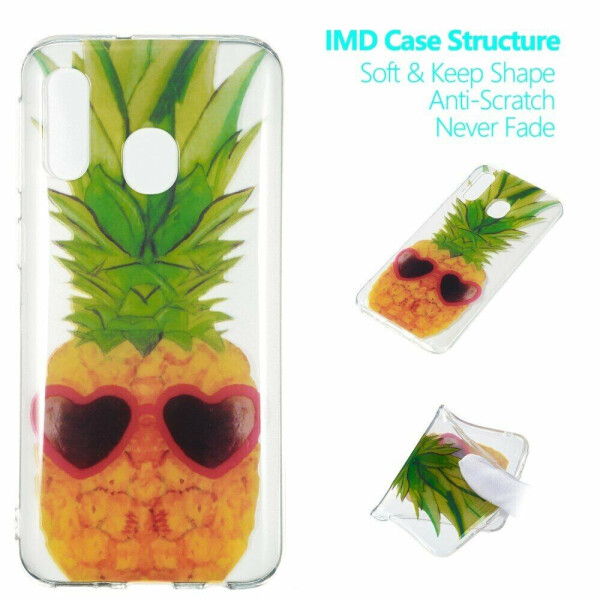 

Силиконовый (TPU) чехол Deexe Pretty Glossy для Samsung Galaxy A40 (А405) - Pineapple