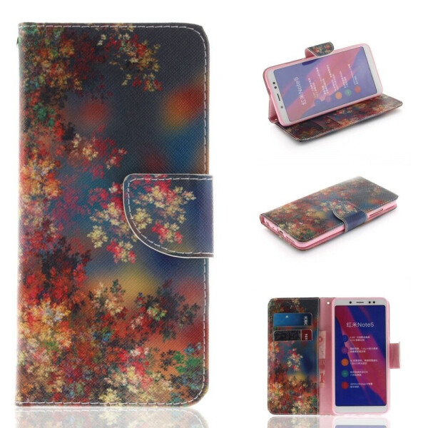 

Чехол-книжка Deexe Color Wallet для Xiaomi Redmi Note 5 Pro - Flower Pattern