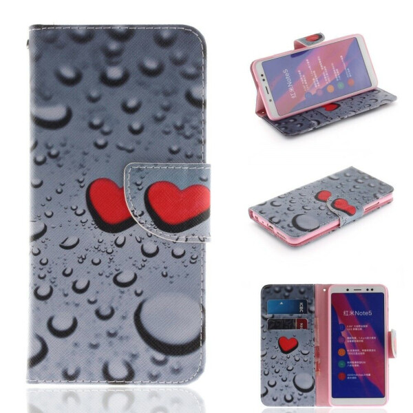 

Чехол-книжка Deexe Color Wallet для Xiaomi Redmi Note 5 Pro - Heart Pattern