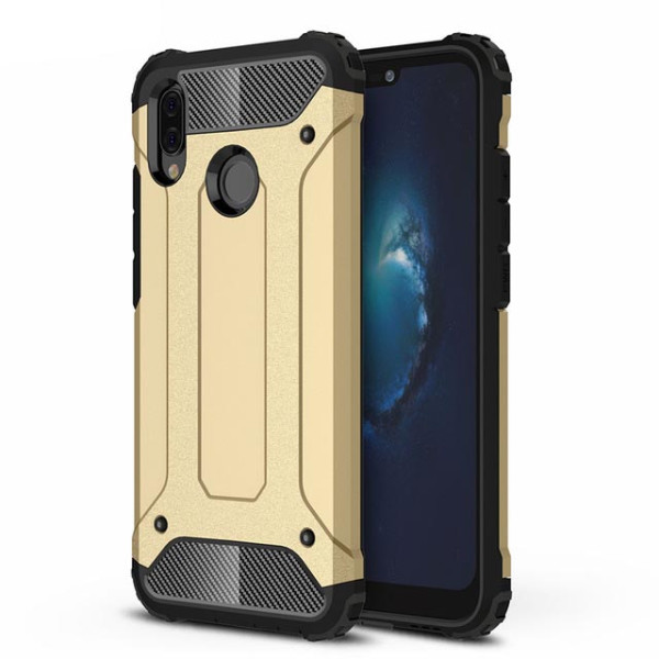 

Чехол бронированный противоударный TPU+PC Immortal для Huawei P Smart (2019) (Золотой) (682735)