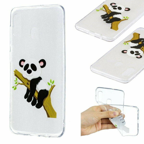 

Силиконовый (TPU) чехол Deexe Pretty Glossy для Samsung Galaxy A30 (A305) / A20 (A205) - Panda Climbing Tree